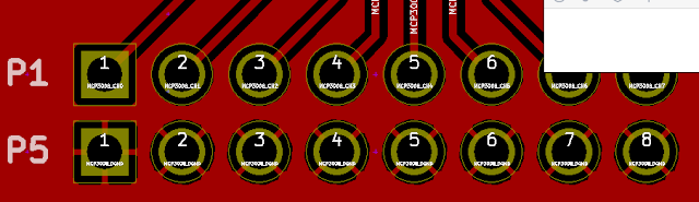 TOP層鋪鋪的狀態(tài)，到下方排pad為GND，連接GND Copper zone 都是設定Thermal relief Pad